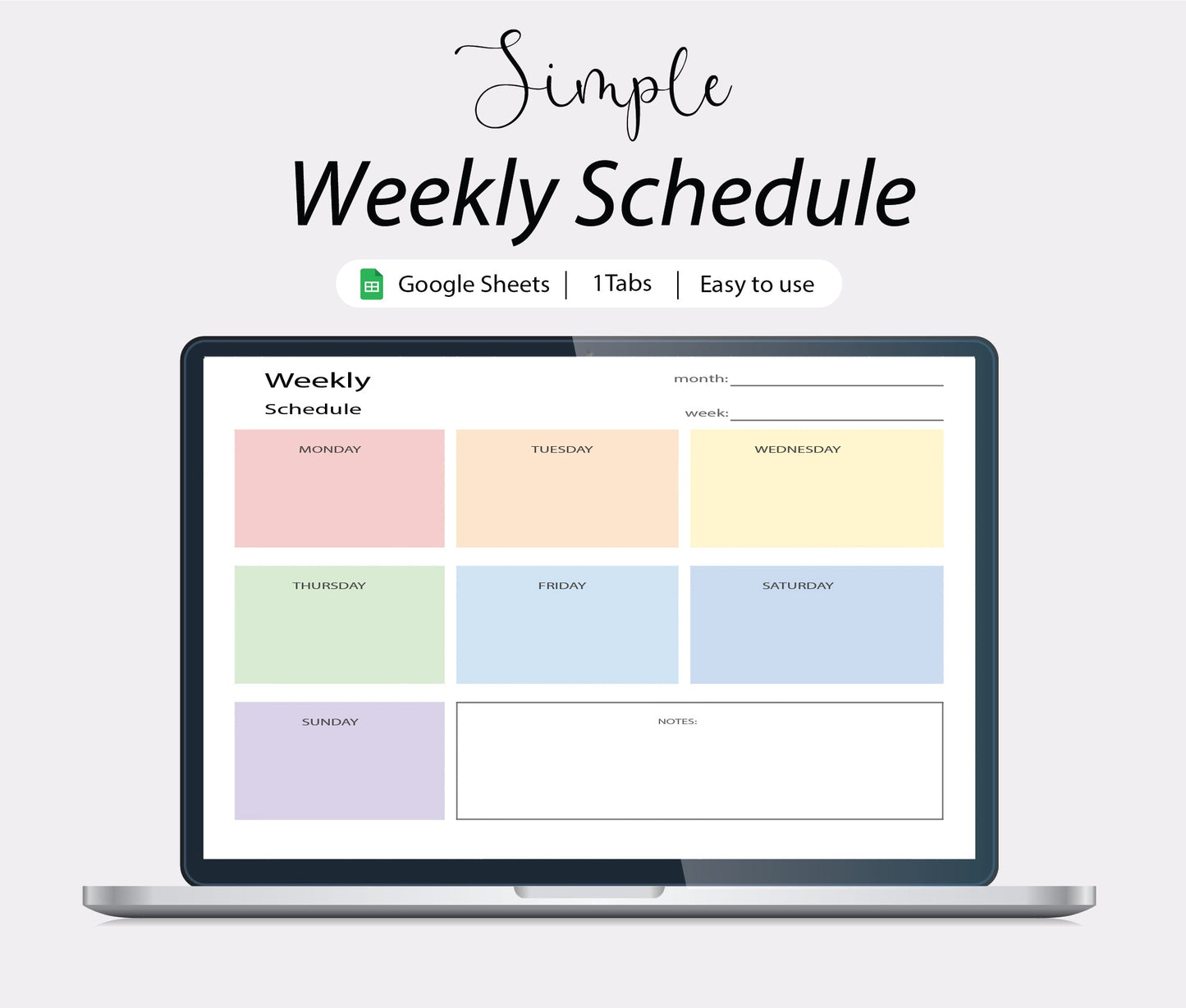 weekly schedule template