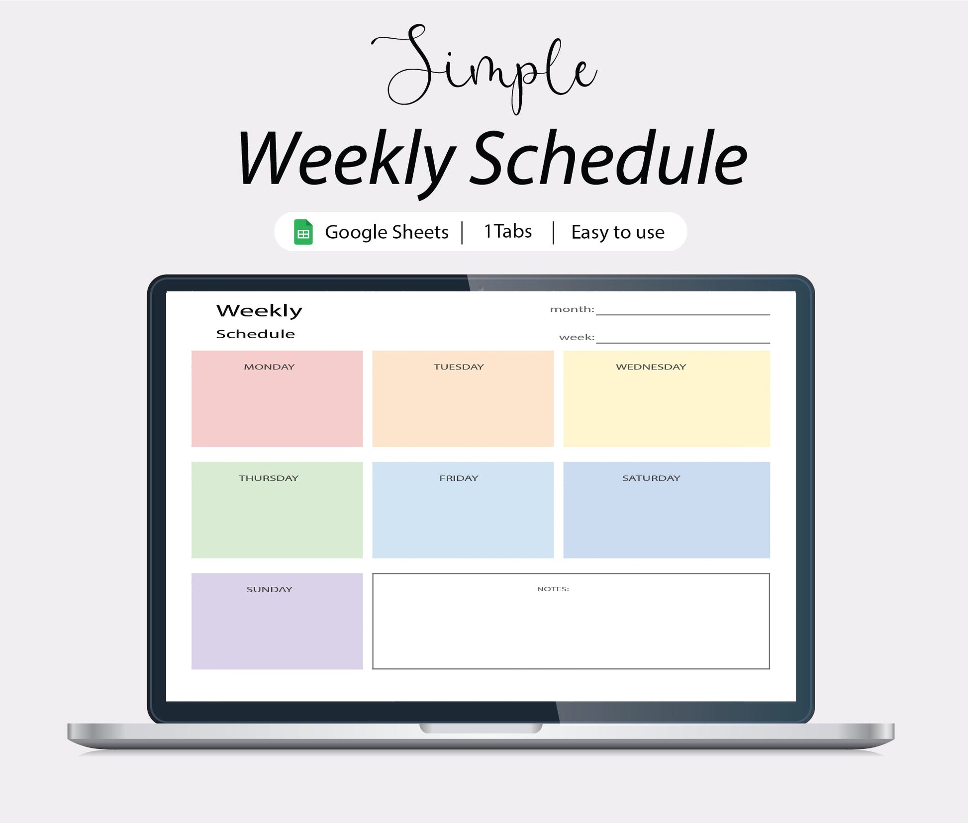 weekly schedule template