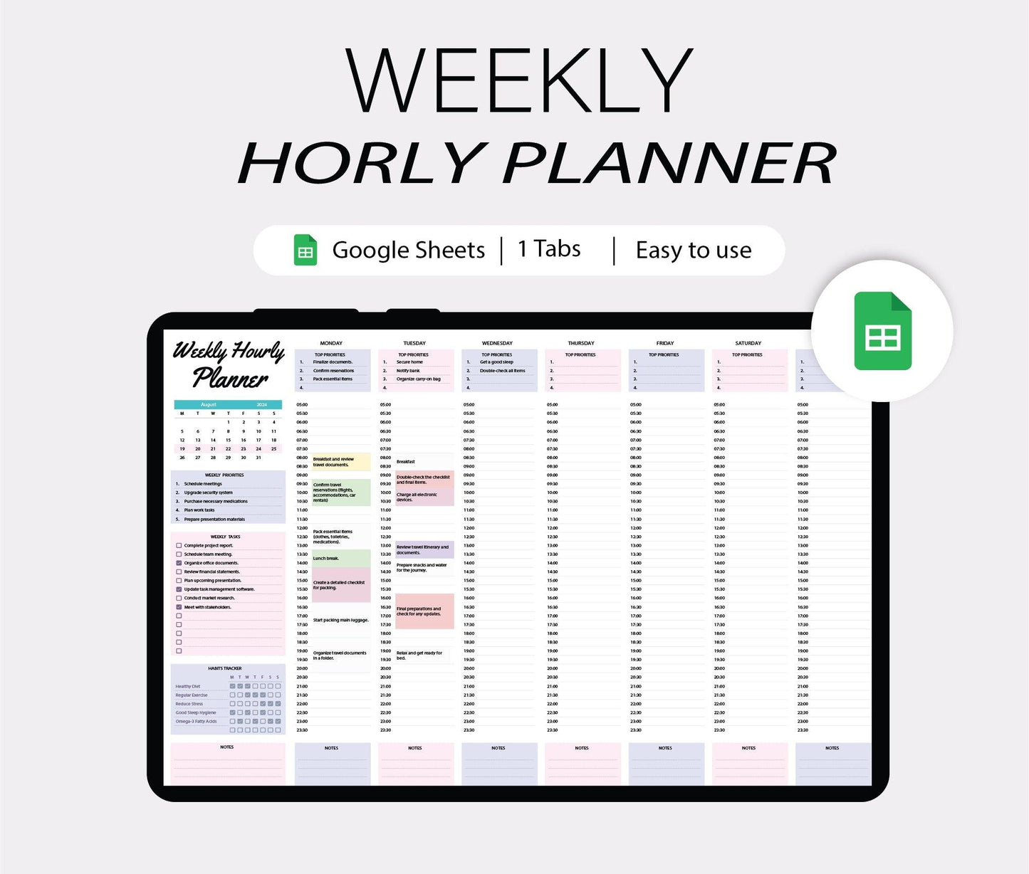 weekly planner template